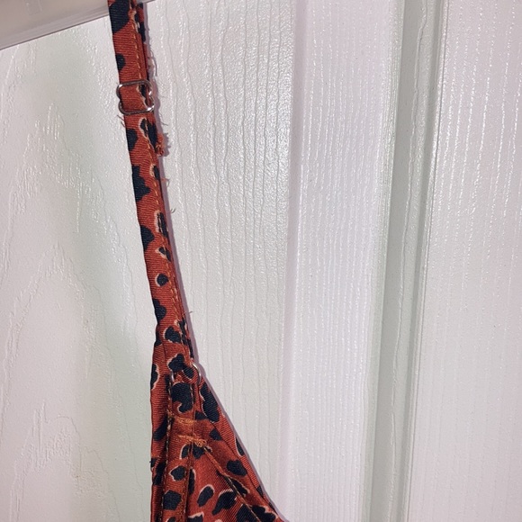 Tan top Entro size large brown leopard print adjustable straps - Picture 5 of 5